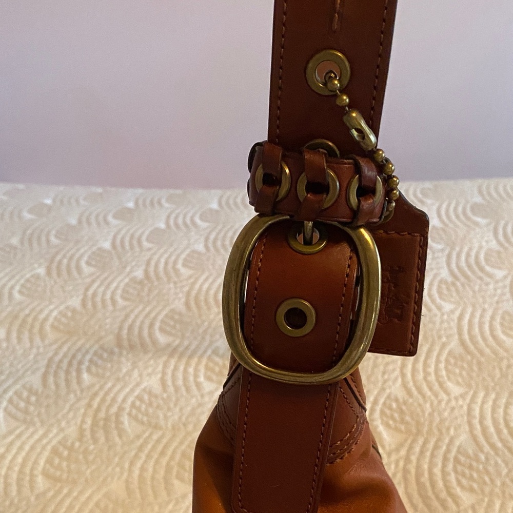 Coach Brown Leather Bucket Hobo Bag - Picture 4 of 16